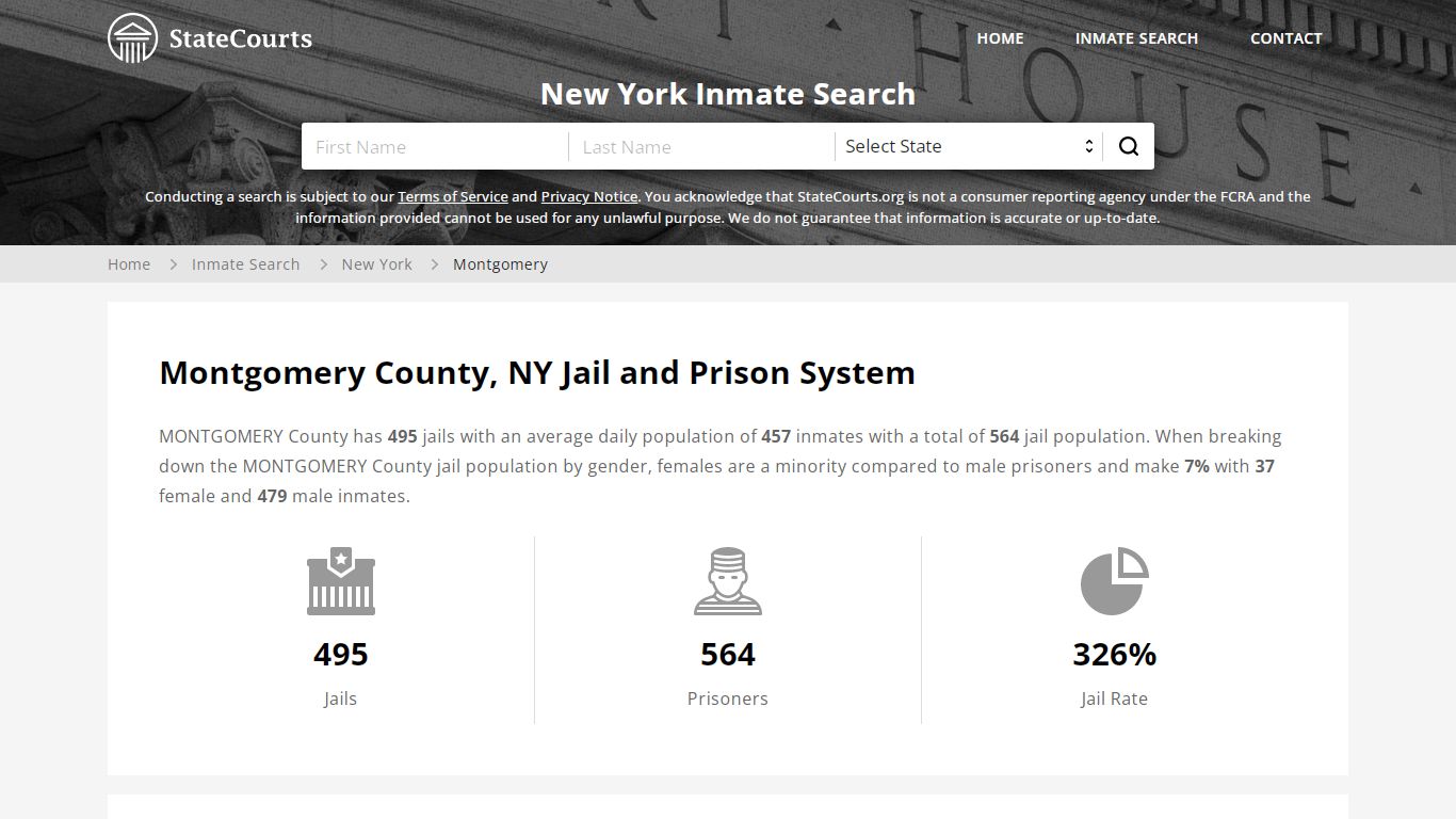 Montgomery County, NY Inmate Search - StateCourts