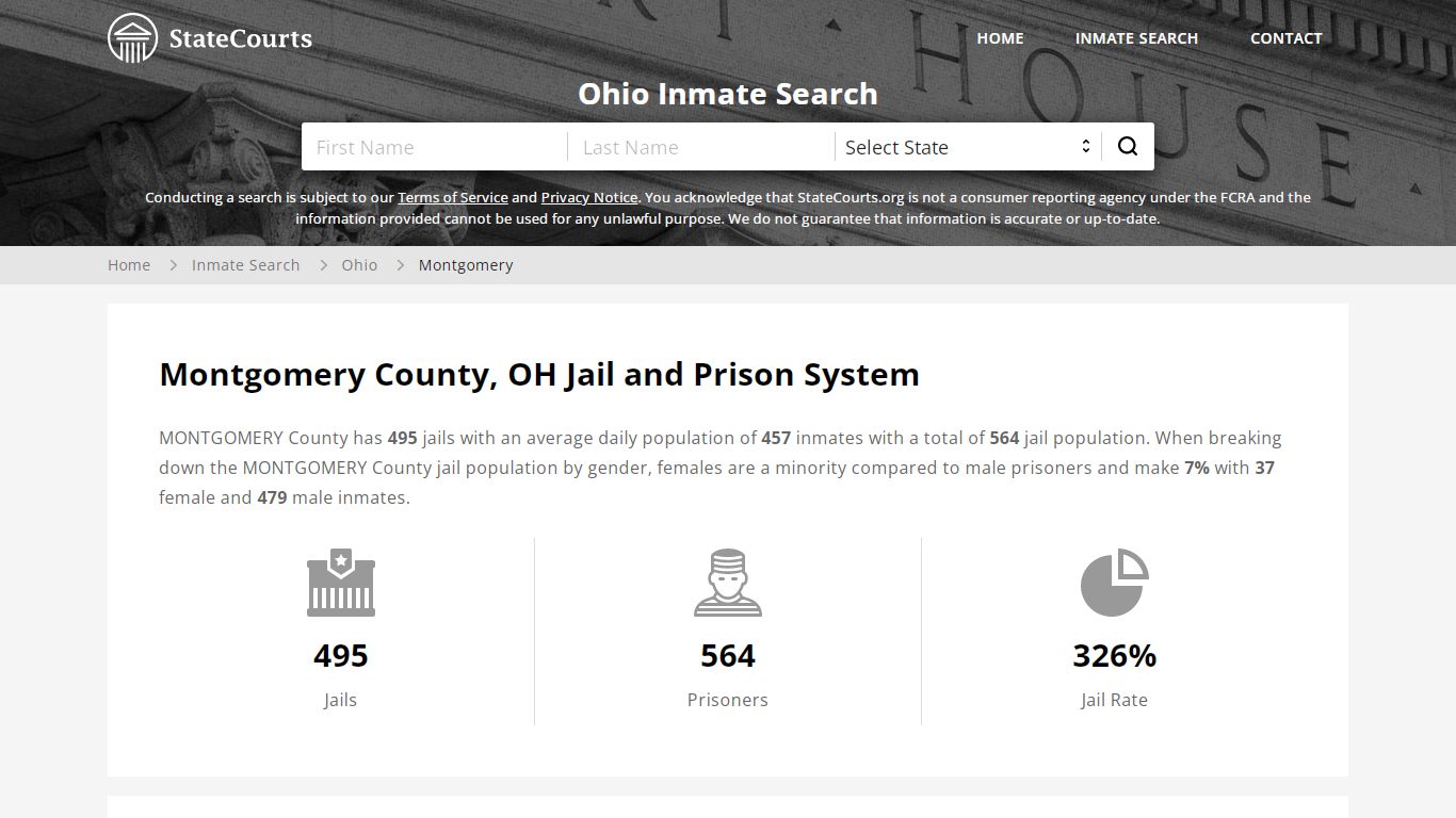 Montgomery County, OH Inmate Search - StateCourts